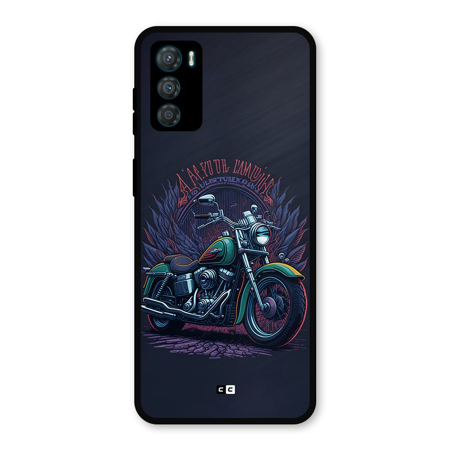 Vintage Desi Bike Metal Back Case for Moto G42