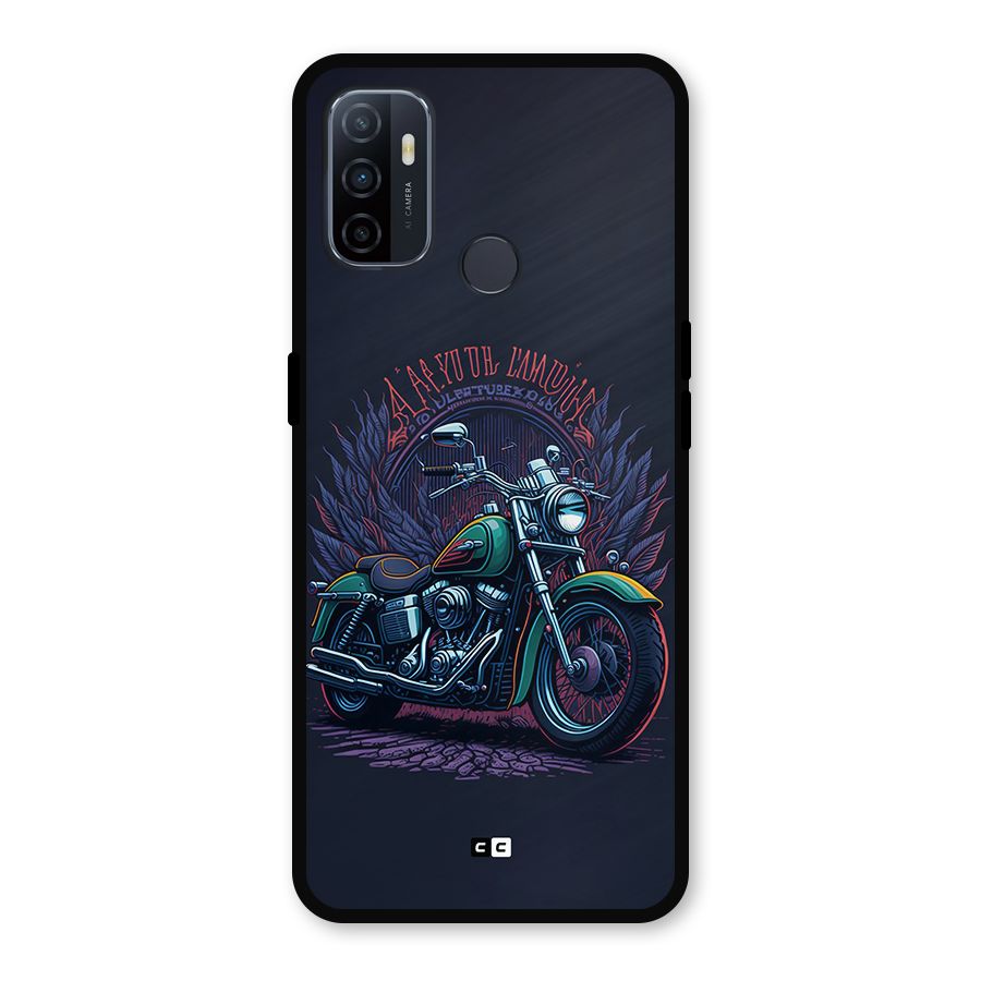 Vintage Desi Bike Metal Back Case for Oppo A53