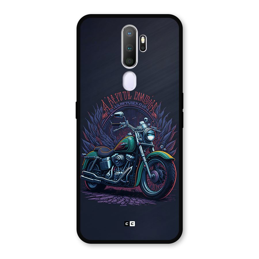 Vintage Desi Bike Metal Back Case for Oppo A5 (2020)