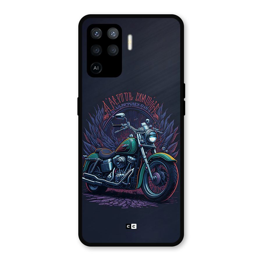 Vintage Desi Bike Metal Back Case for Oppo F19 Pro