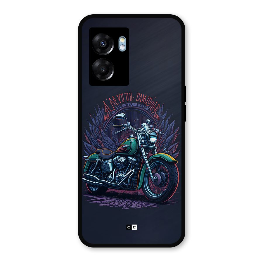 Vintage Desi Bike Metal Back Case for Oppo K10 (5G)