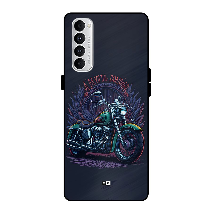 Vintage Desi Bike Metal Back Case for Oppo Reno4 Pro