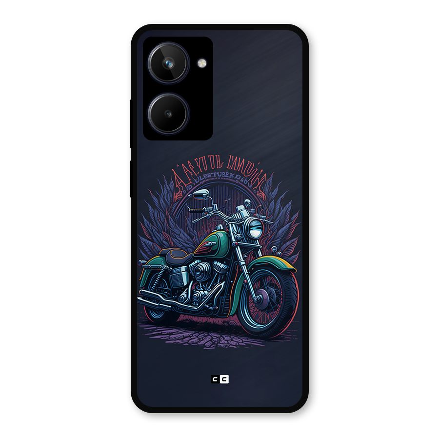 Vintage Desi Bike Metal Back Case for Realme 10