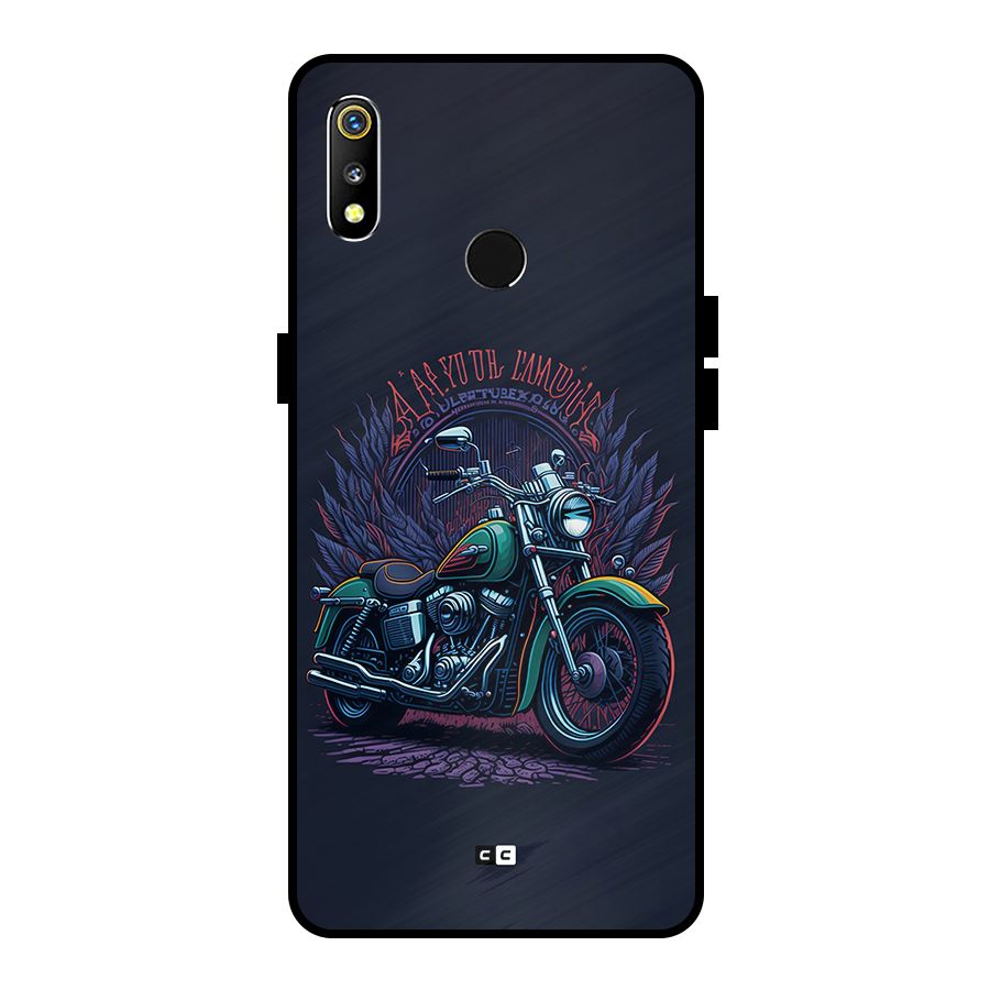 Vintage Desi Bike Metal Back Case for Realme 3i