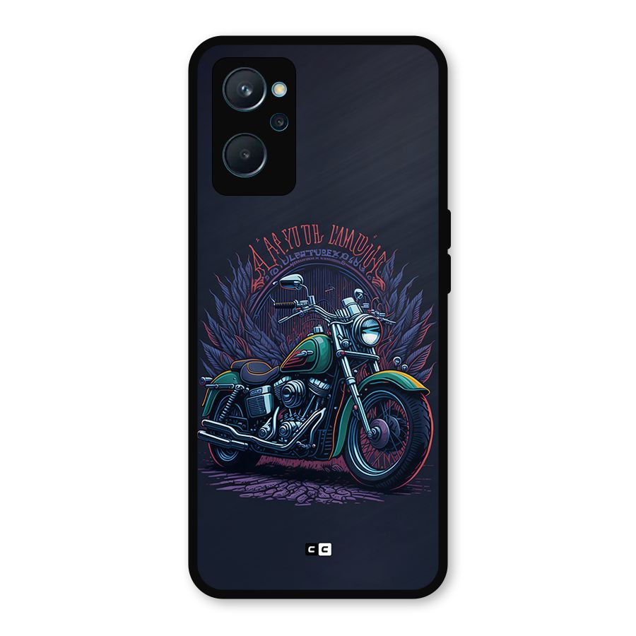 Vintage Desi Bike Metal Back Case for Realme 9i