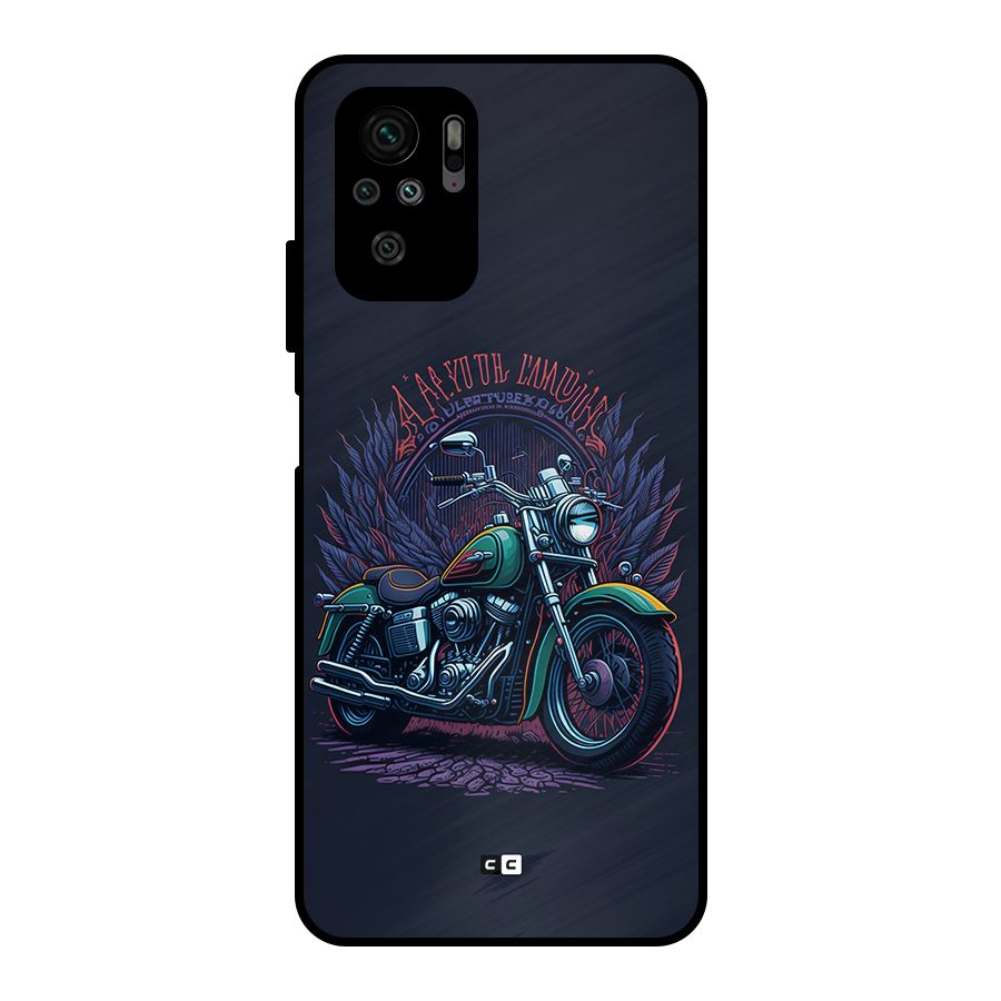 Vintage Desi Bike Metal Back Case for Redmi Note 10S