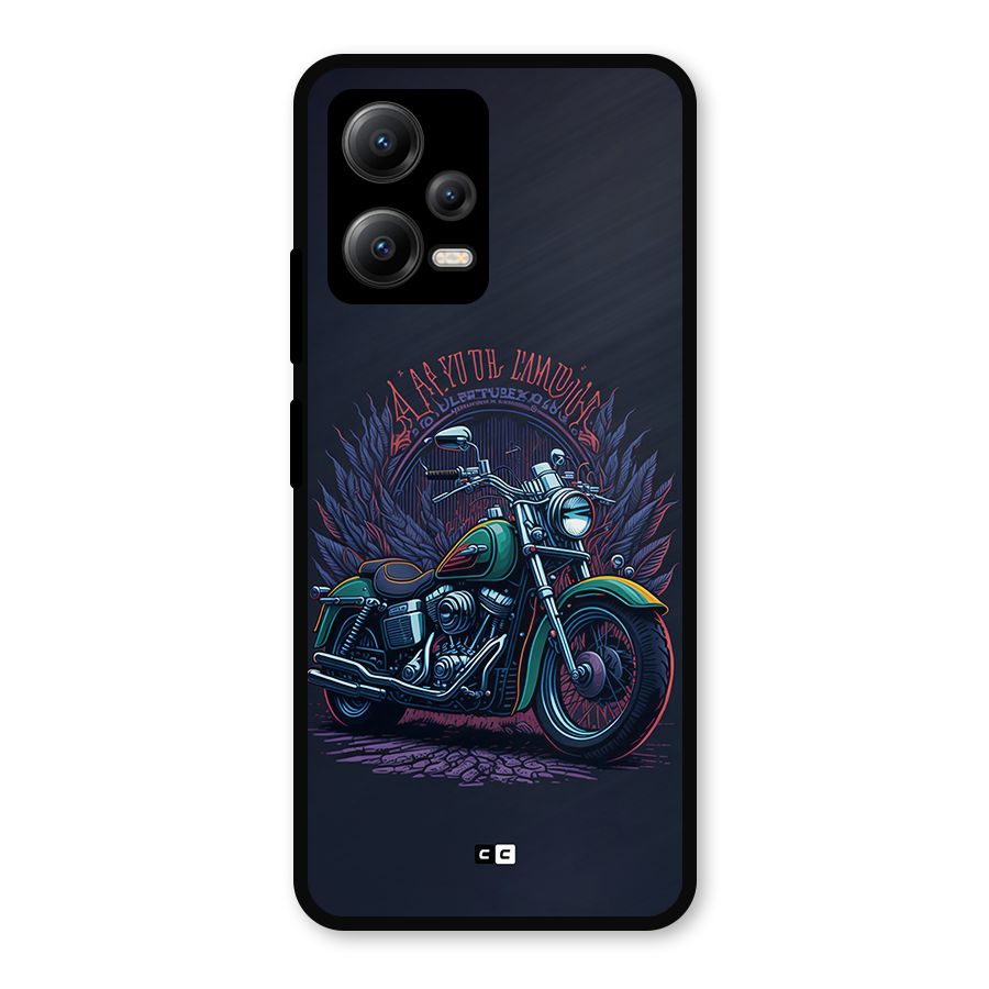 Vintage Desi Bike Metal Back Case for Redmi Note 12 5G