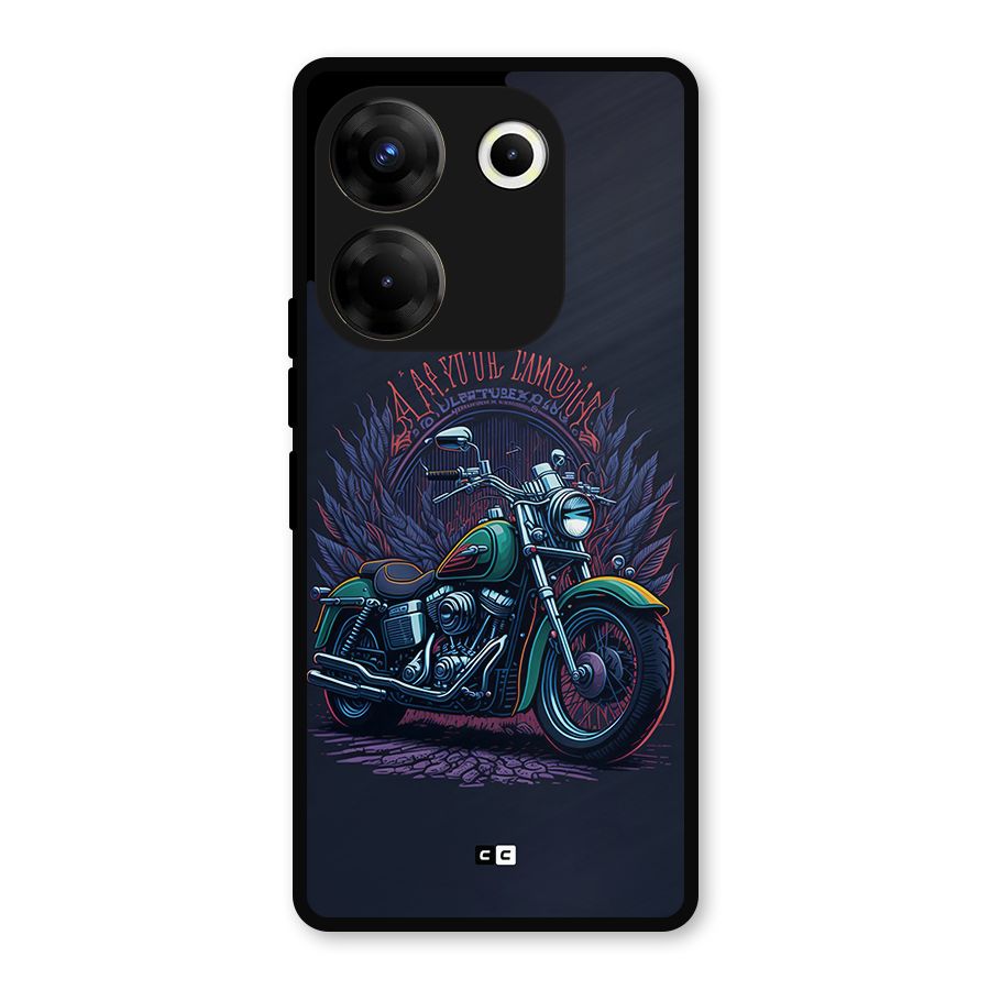 Vintage Desi Bike Metal Back Case for Tecno Camon 20
