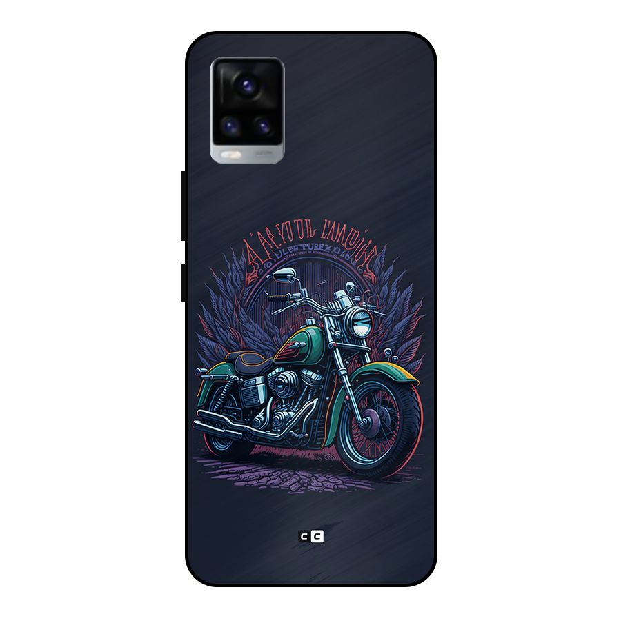 Vintage Desi Bike Metal Back Case for Vivo V20 2021