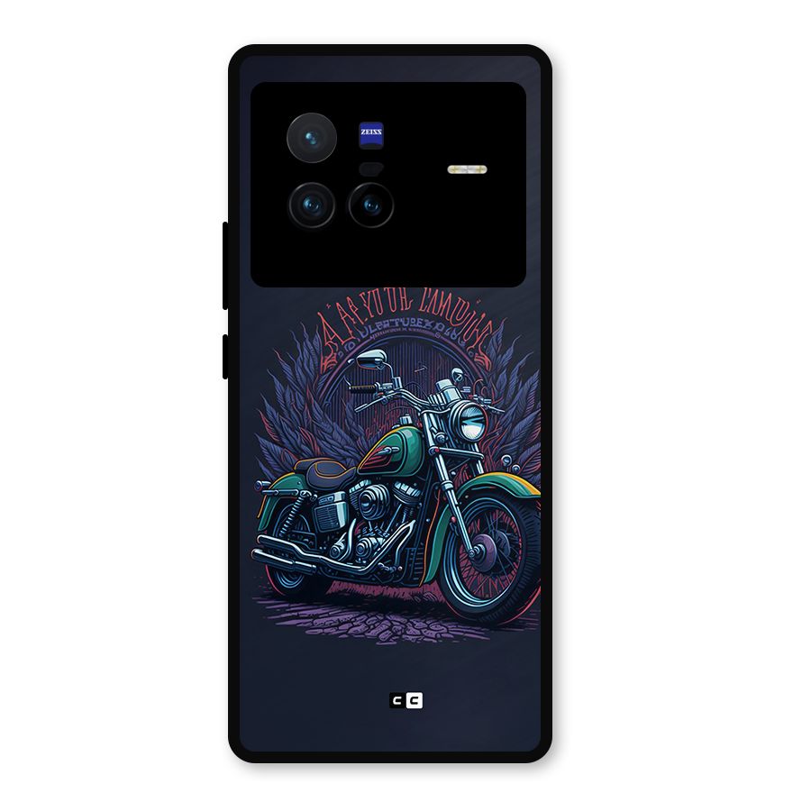 Vintage Desi Bike Metal Back Case for Vivo X80