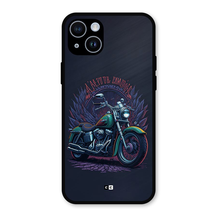 Vintage Desi Bike Metal Back Case for iPhone 14
