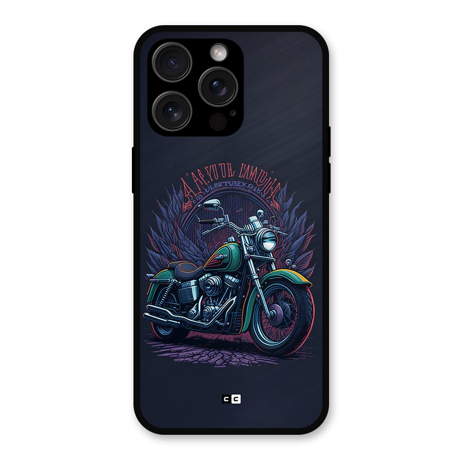 Vintage Desi Bike Metal Back Case for iPhone 15 Pro Max