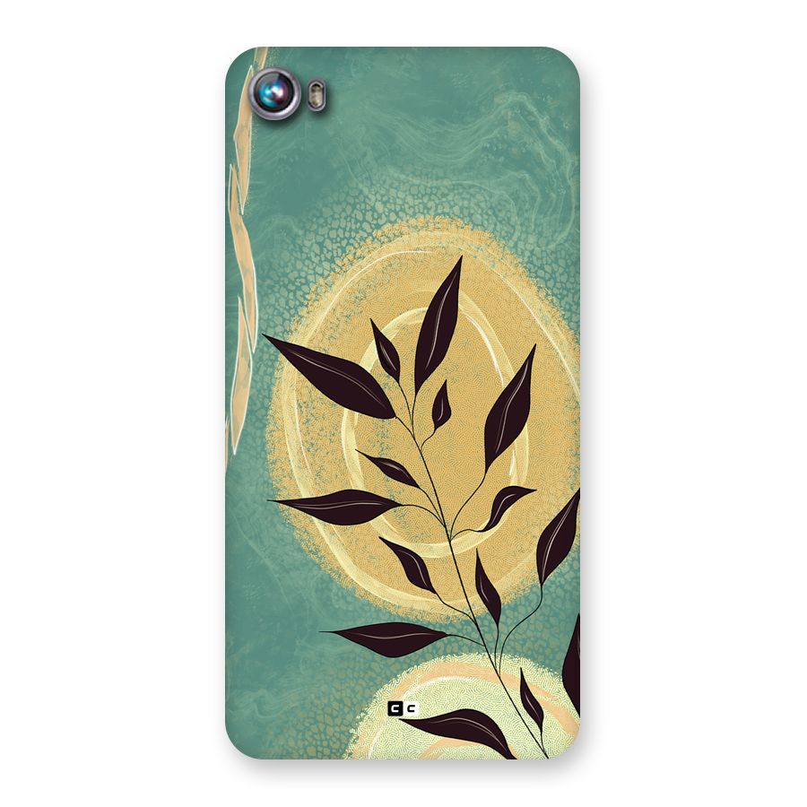 Vintage Leaf Art Back Case for Canvas Fire 4 (A107)