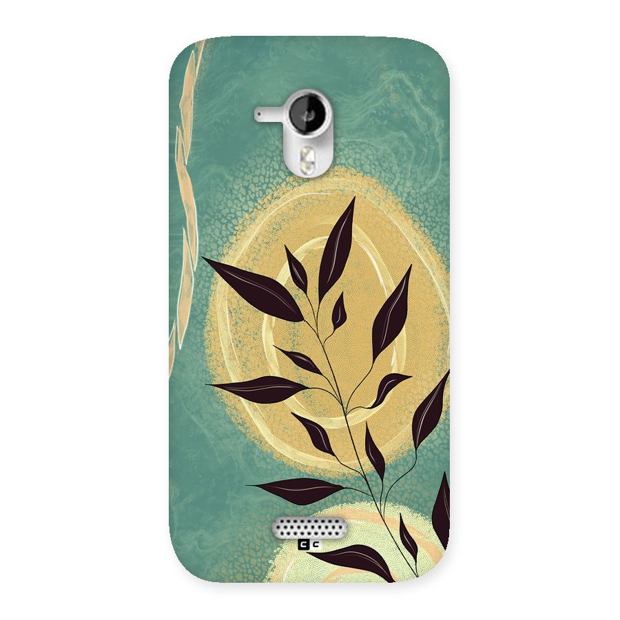 Vintage Leaf Art Back Case for Canvas HD A116