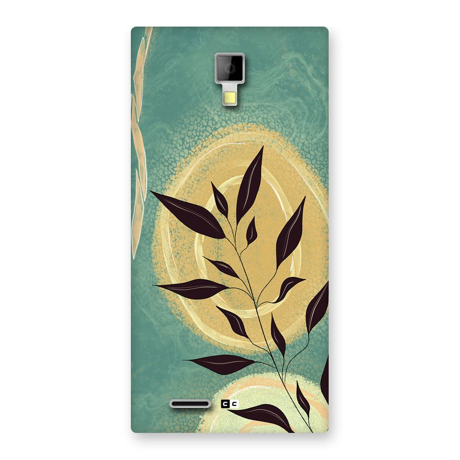 Vintage Leaf Art Back Case for Canvas Xpress A99