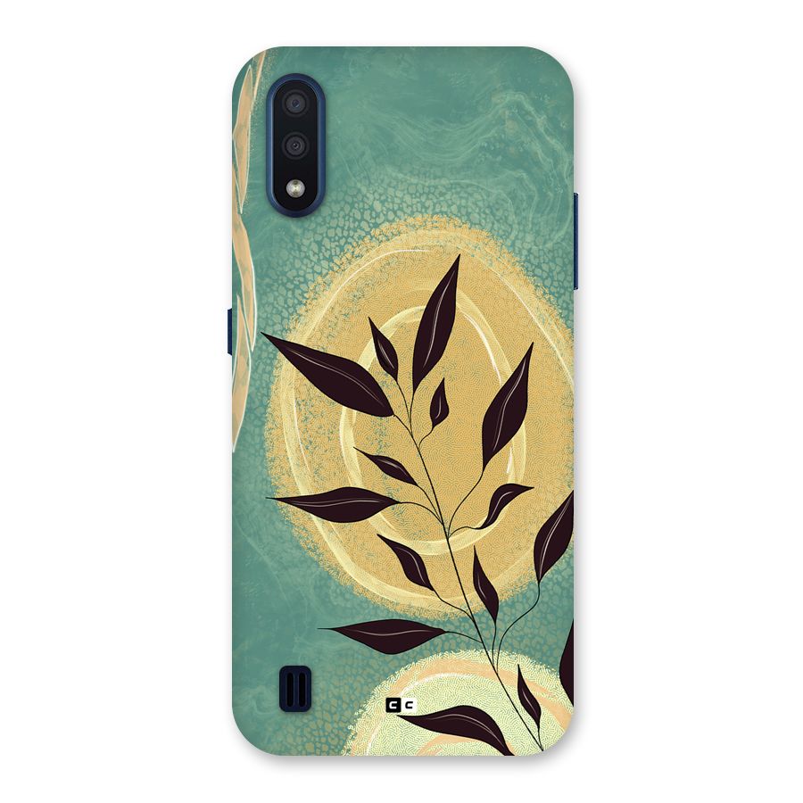 Vintage Leaf Art Back Case for Galaxy M01