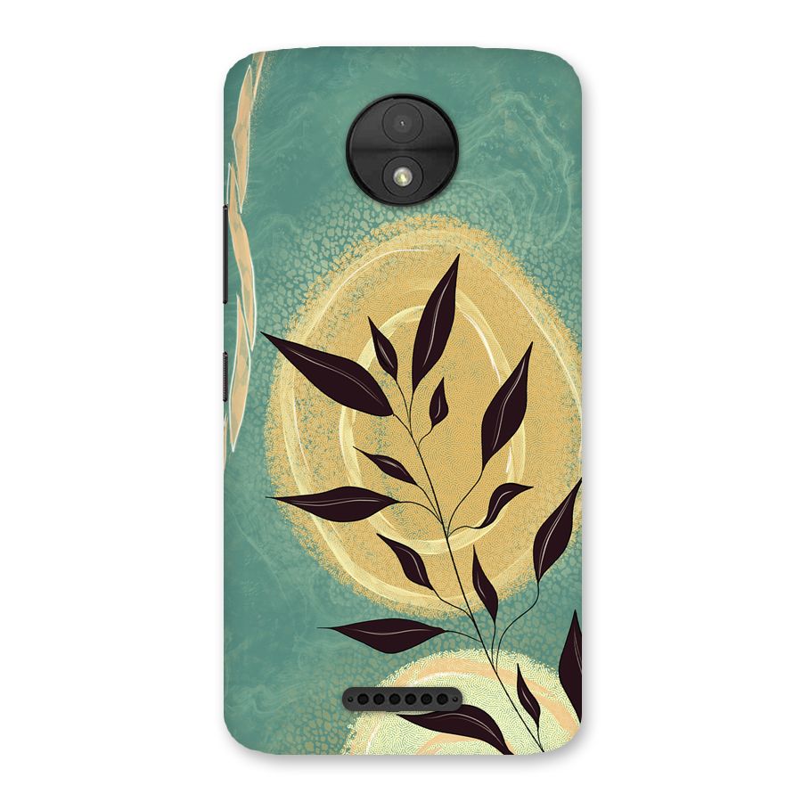Vintage Leaf Art Back Case for Moto C