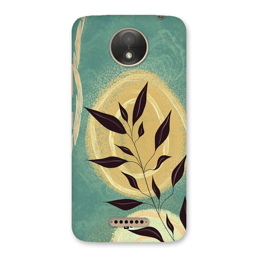Vintage Leaf Art Back Case for Moto C Plus