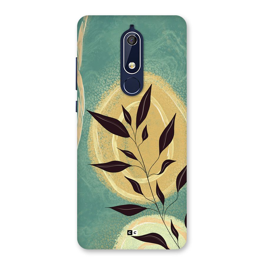 Vintage Leaf Art Back Case for Nokia 5.1