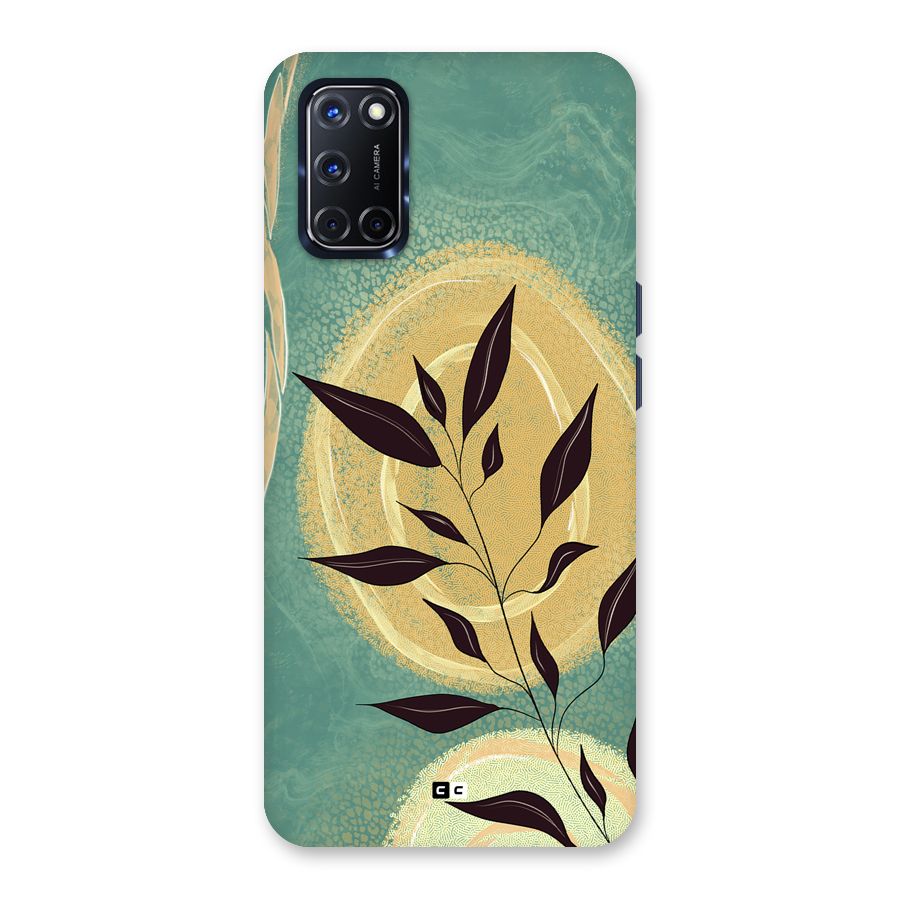Vintage Leaf Art Back Case for Oppo A52