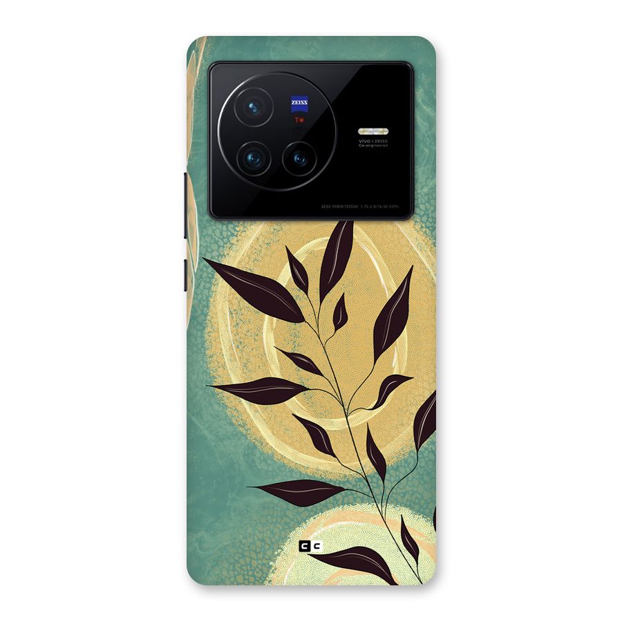 Vintage Leaf Art Back Case for Vivo X80