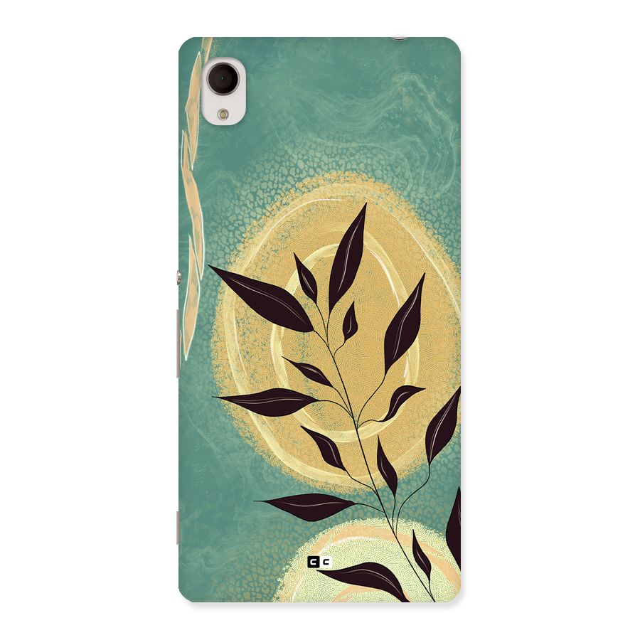 Vintage Leaf Art Back Case for Xperia M4 Aqua