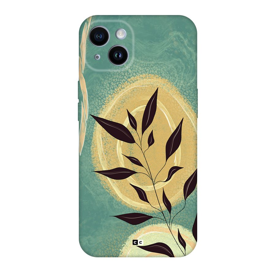 Vintage Leaf Art Back Case for iPhone 14