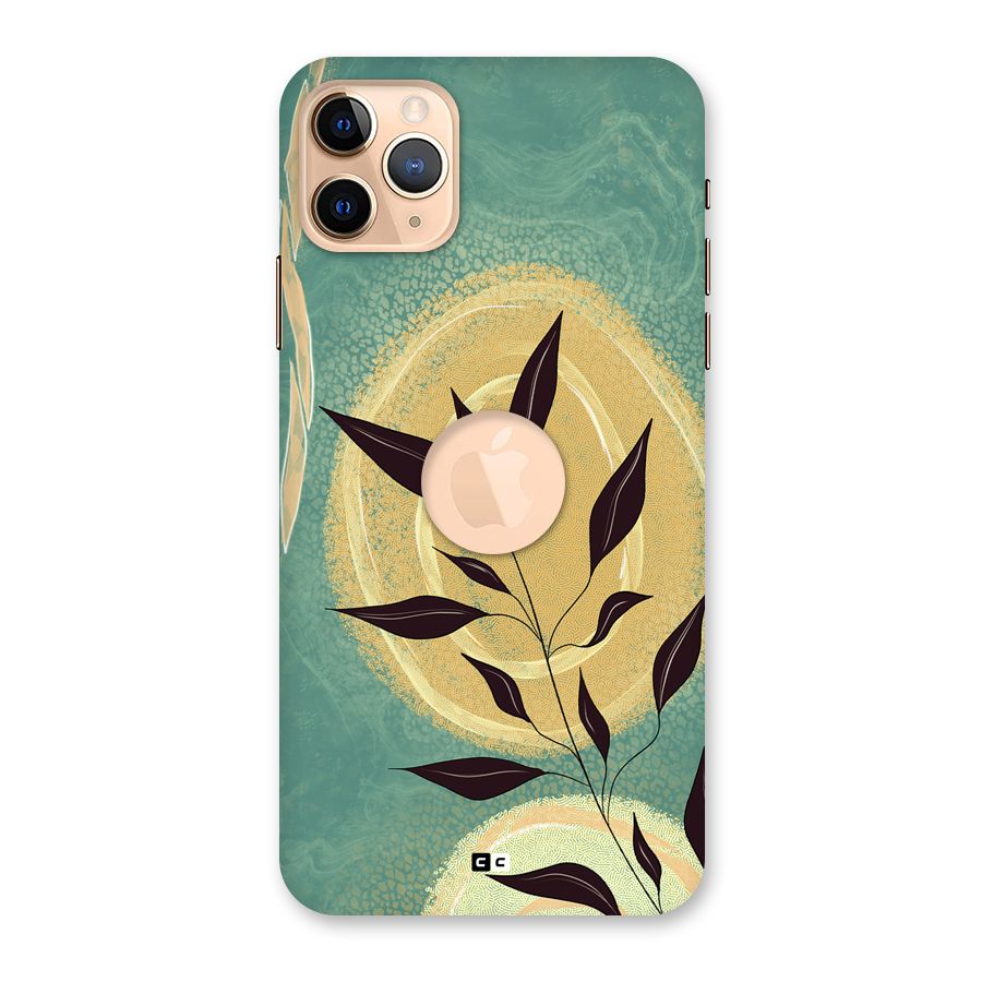 Vintage Leaf Art Back Case for iPhone 11 Pro Max Logo Cut