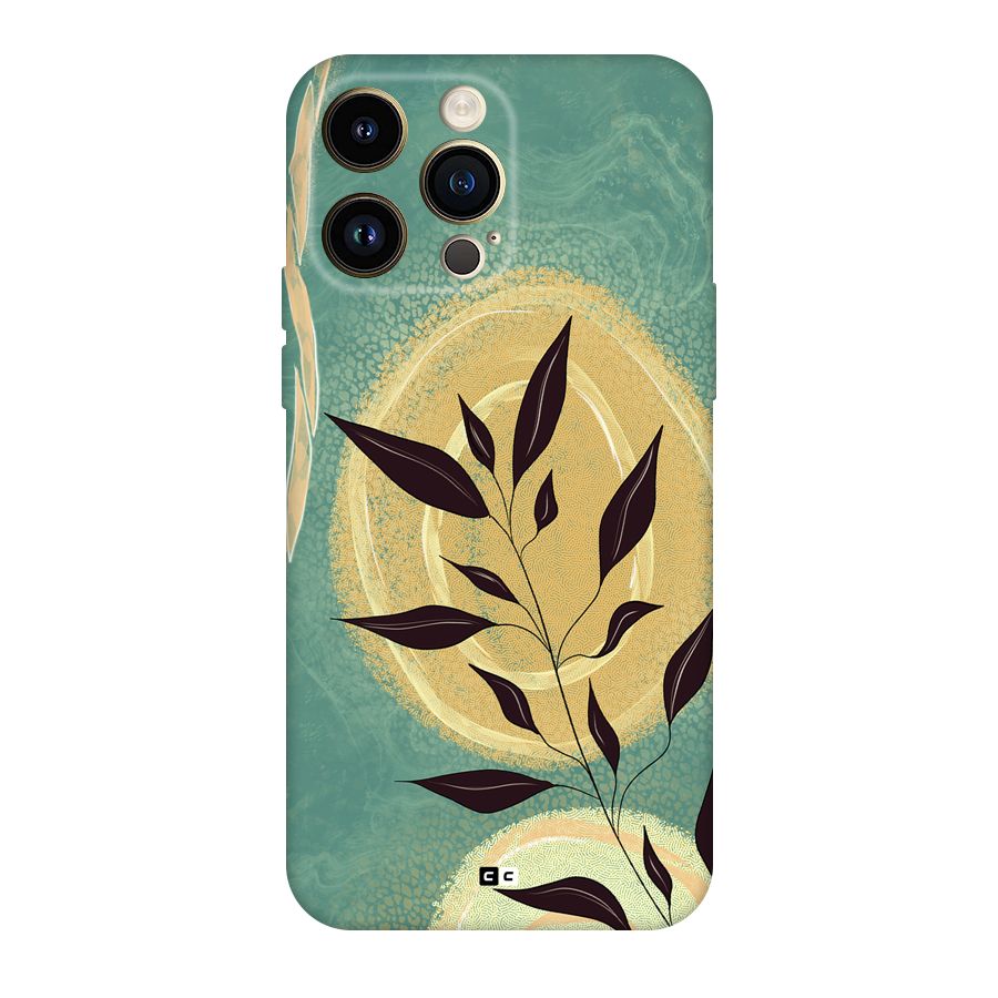 Vintage Leaf Art Back Case for iPhone 14 Pro Max