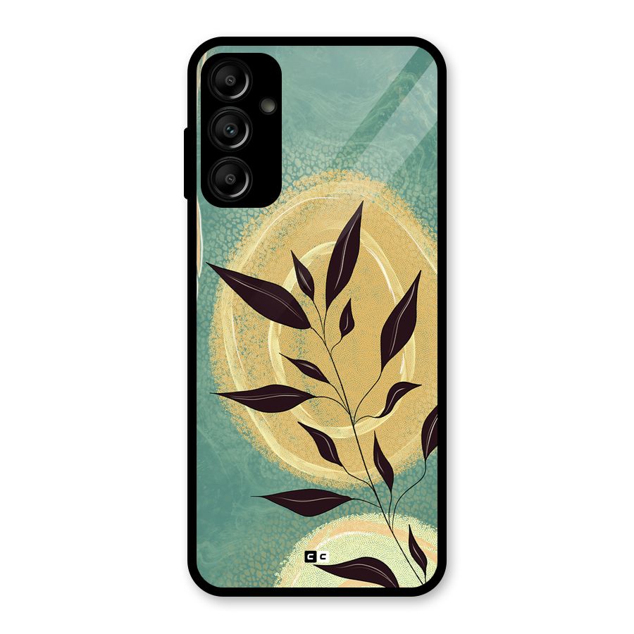 Vintage Leaf Art Glass Back Case for Galaxy A14 5G