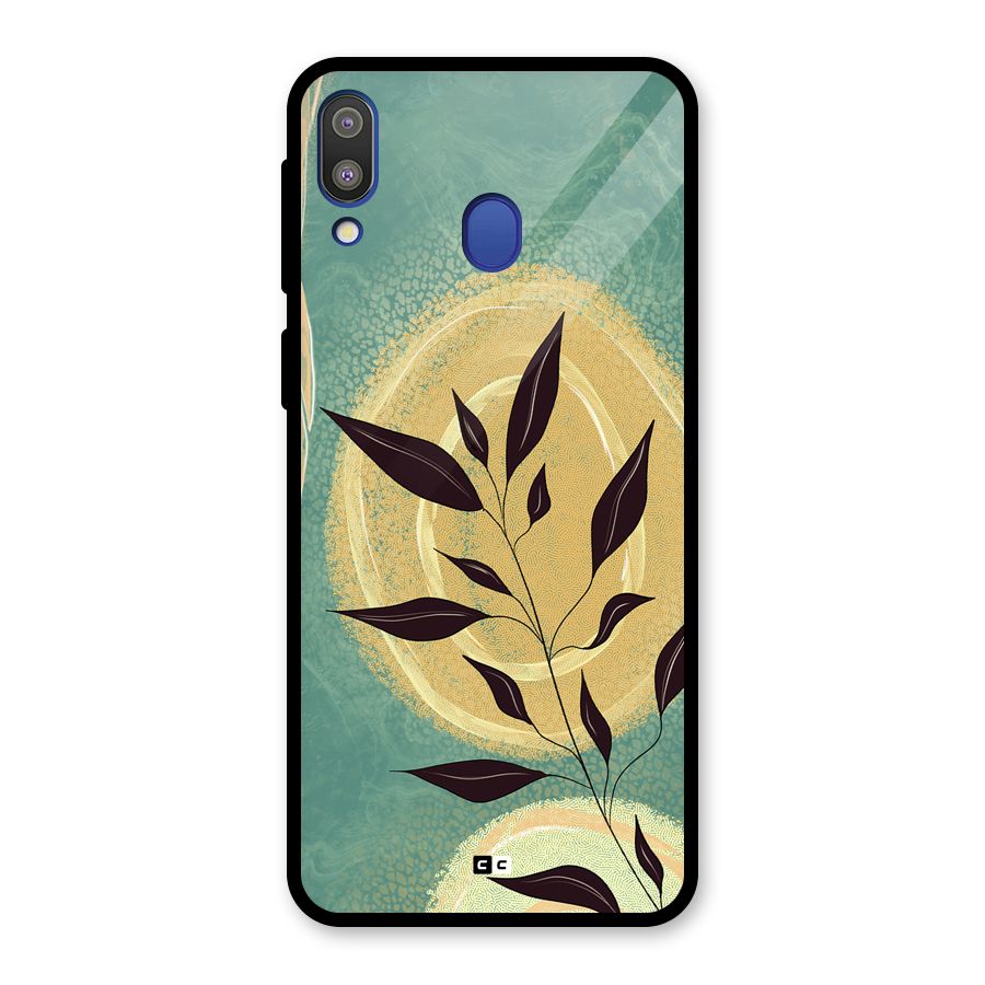 Vintage Leaf Art Glass Back Case for Galaxy M20