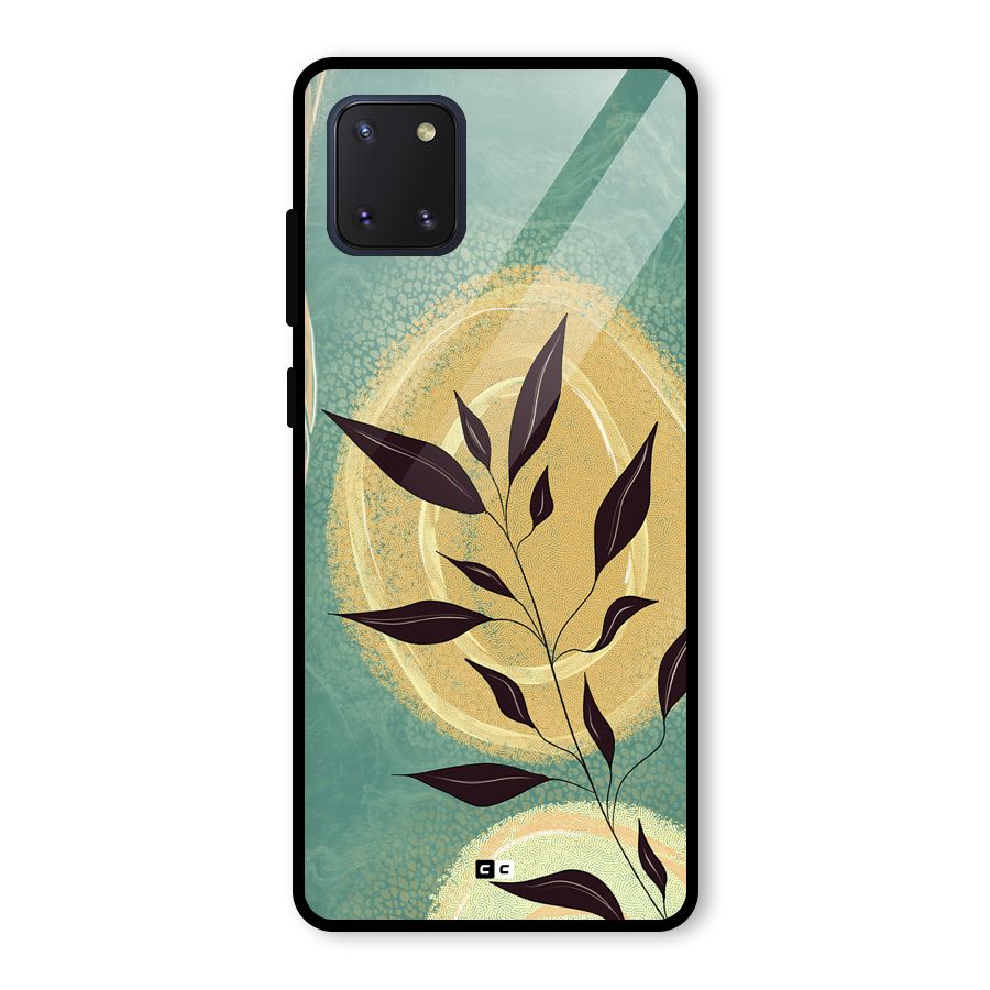 Vintage Leaf Art Glass Back Case for Galaxy Note 10 Lite