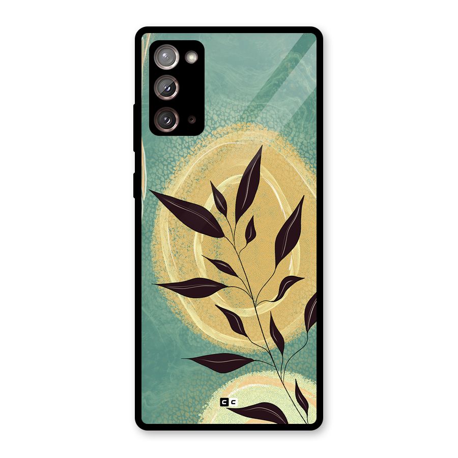 Vintage Leaf Art Glass Back Case for Galaxy Note 20