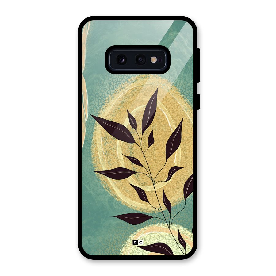 Vintage Leaf Art Glass Back Case for Galaxy S10e