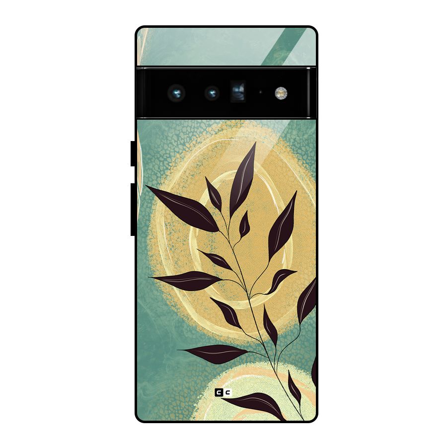 Vintage Leaf Art Glass Back Case for Google Pixel 6 Pro