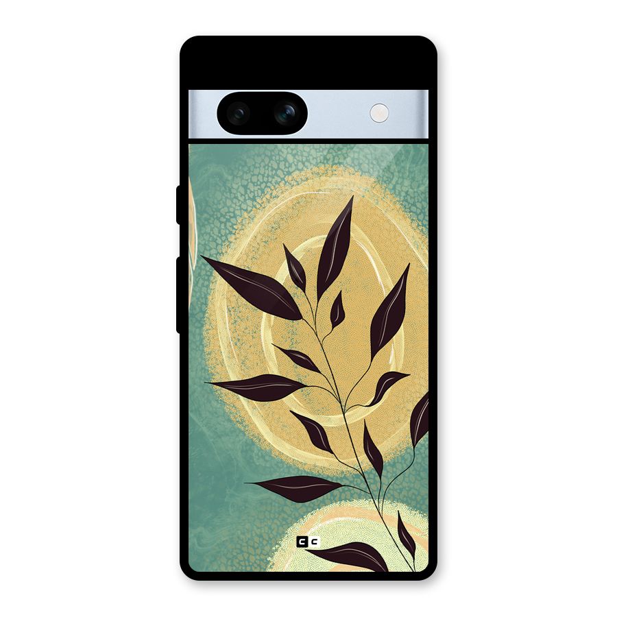 Vintage Leaf Art Glass Back Case for Google Pixel 7a
