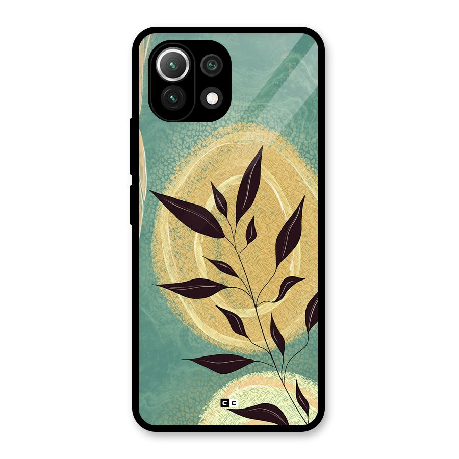 Vintage Leaf Art Glass Back Case for Mi 11 Lite NE 5G