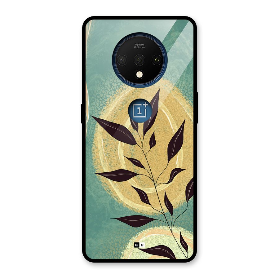 Vintage Leaf Art Glass Back Case for OnePlus 7T