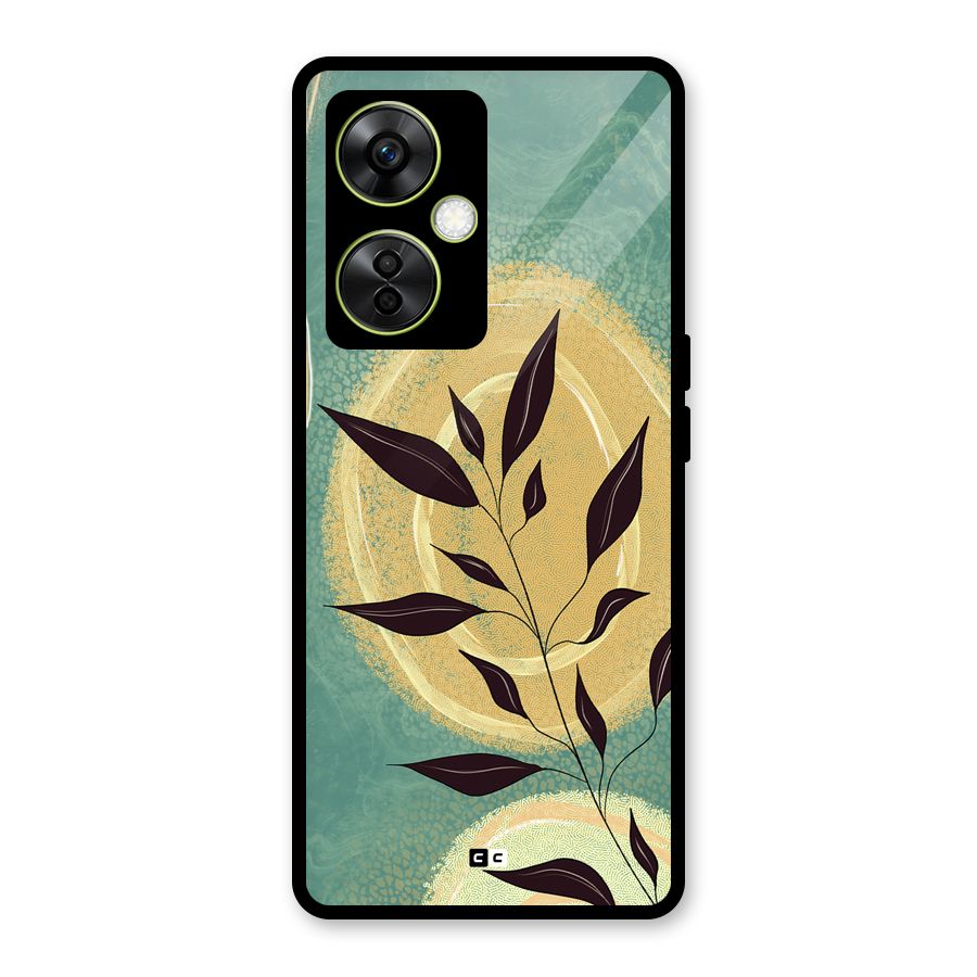Vintage Leaf Art Glass Back Case for OnePlus Nord CE 3 Lite