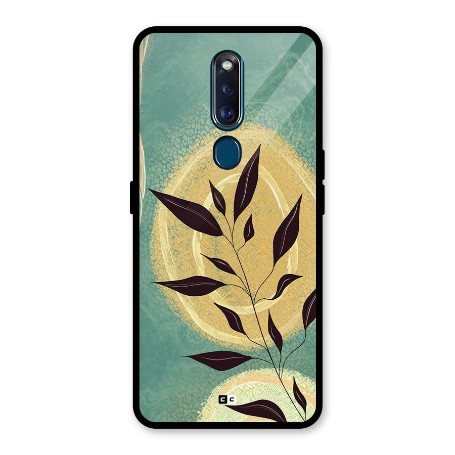 Vintage Leaf Art Glass Back Case for Oppo F11 Pro