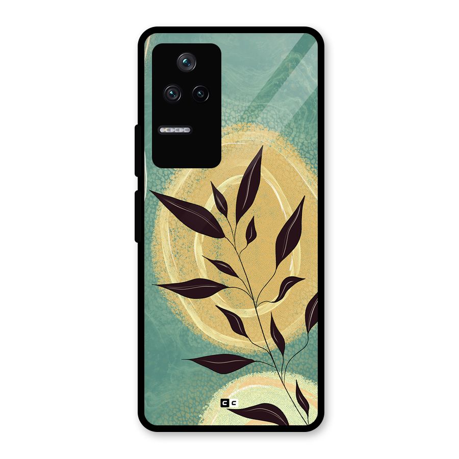 Vintage Leaf Art Glass Back Case for Poco F4 5G