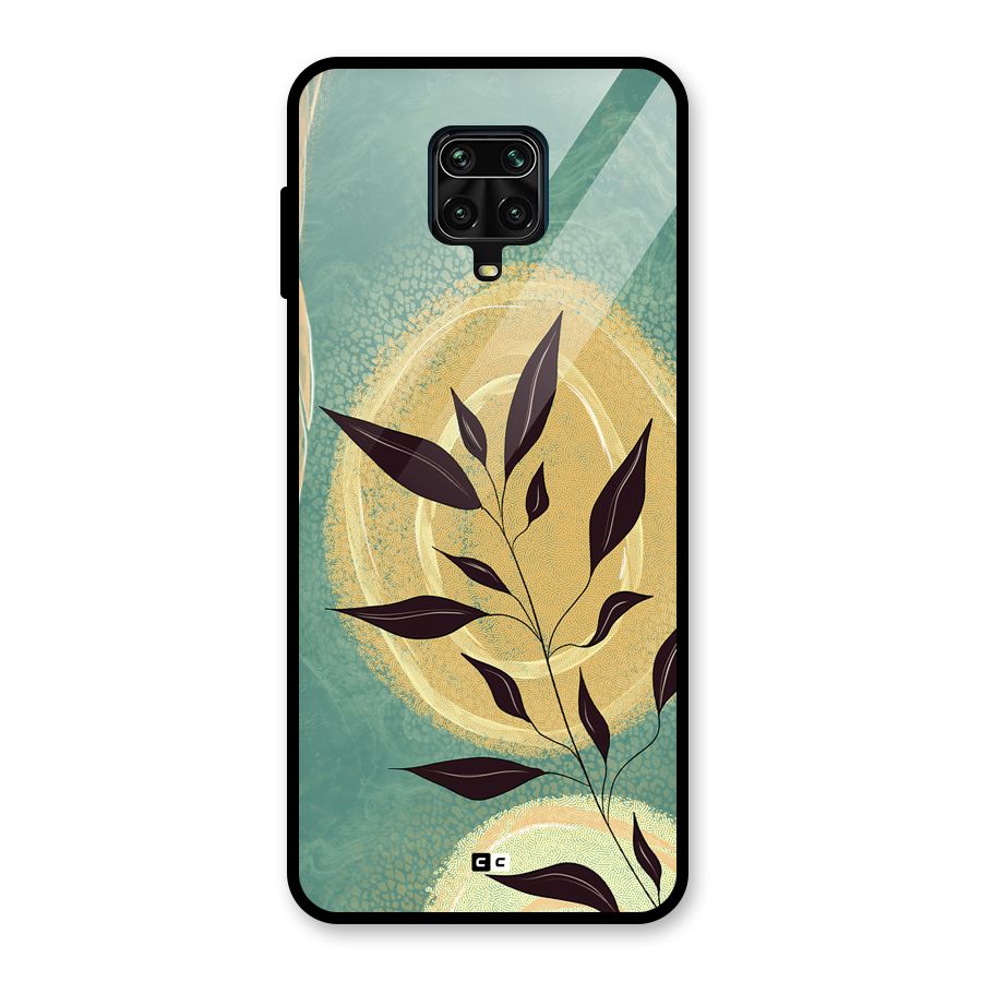 Vintage Leaf Art Glass Back Case for Poco M2 Pro