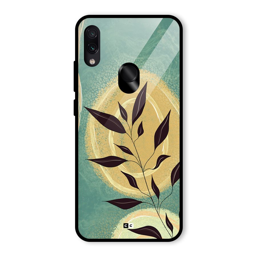Vintage Leaf Art Glass Back Case for Redmi Note 7 Pro