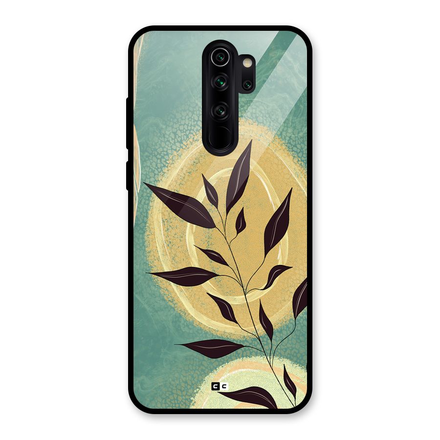 Vintage Leaf Art Glass Back Case for Redmi Note 8 Pro