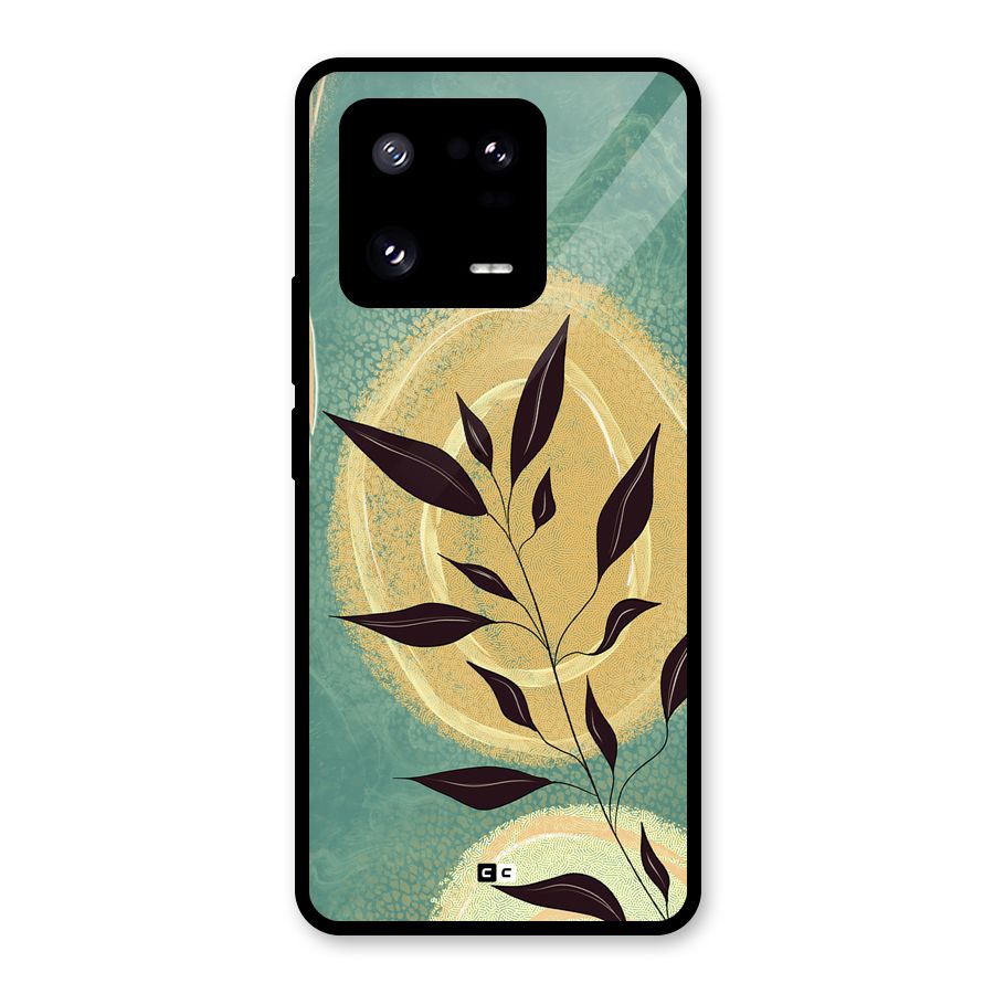 Vintage Leaf Art Glass Back Case for Xiaomi 13 Pro