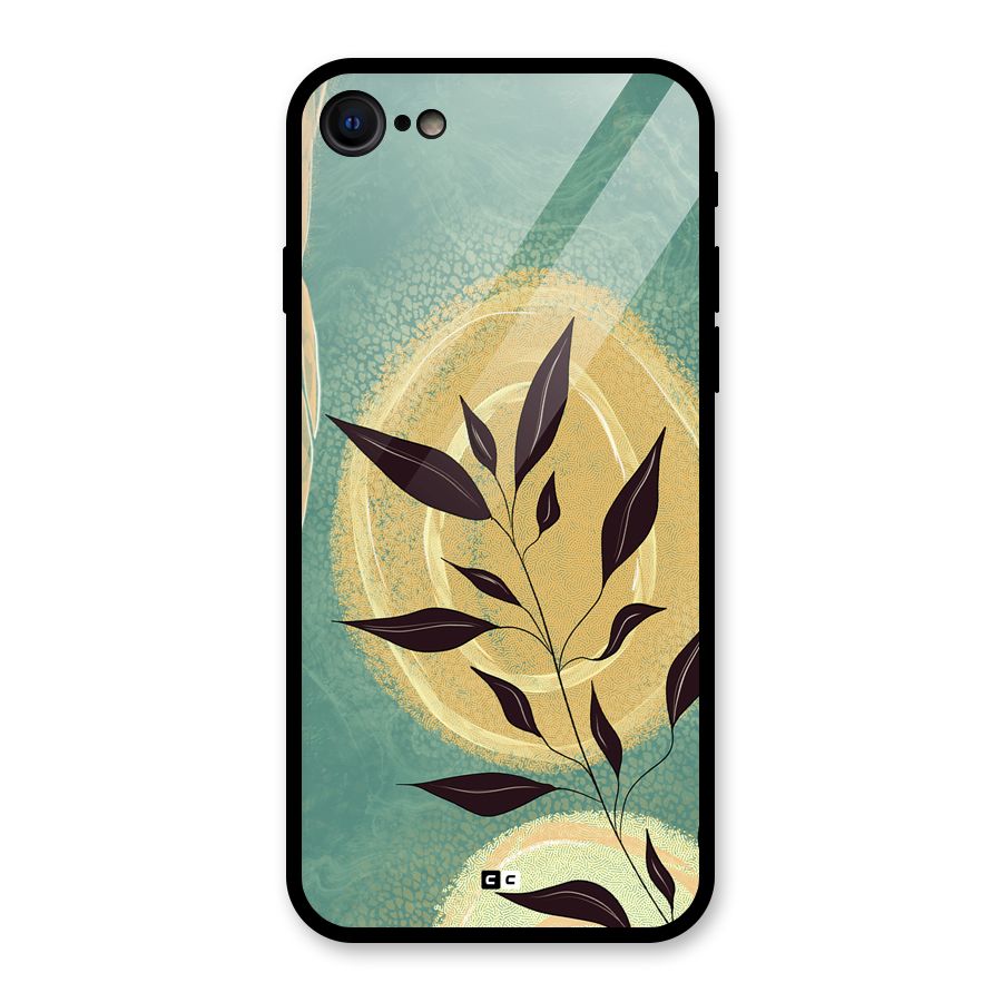 Vintage Leaf Art Glass Back Case for iPhone 7