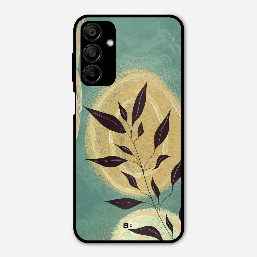 Vintage Leaf Art Metal Back Case for Galaxy A15 5G
