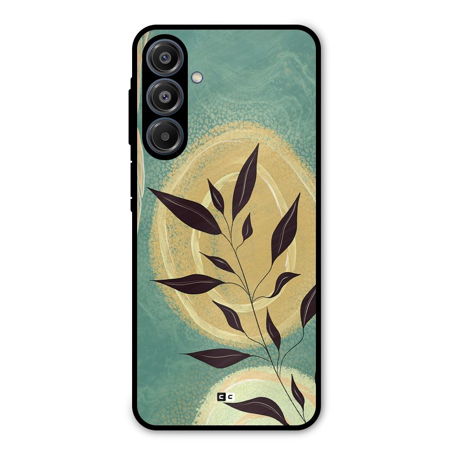 Vintage Leaf Art Metal Back Case for Galaxy A16 5G