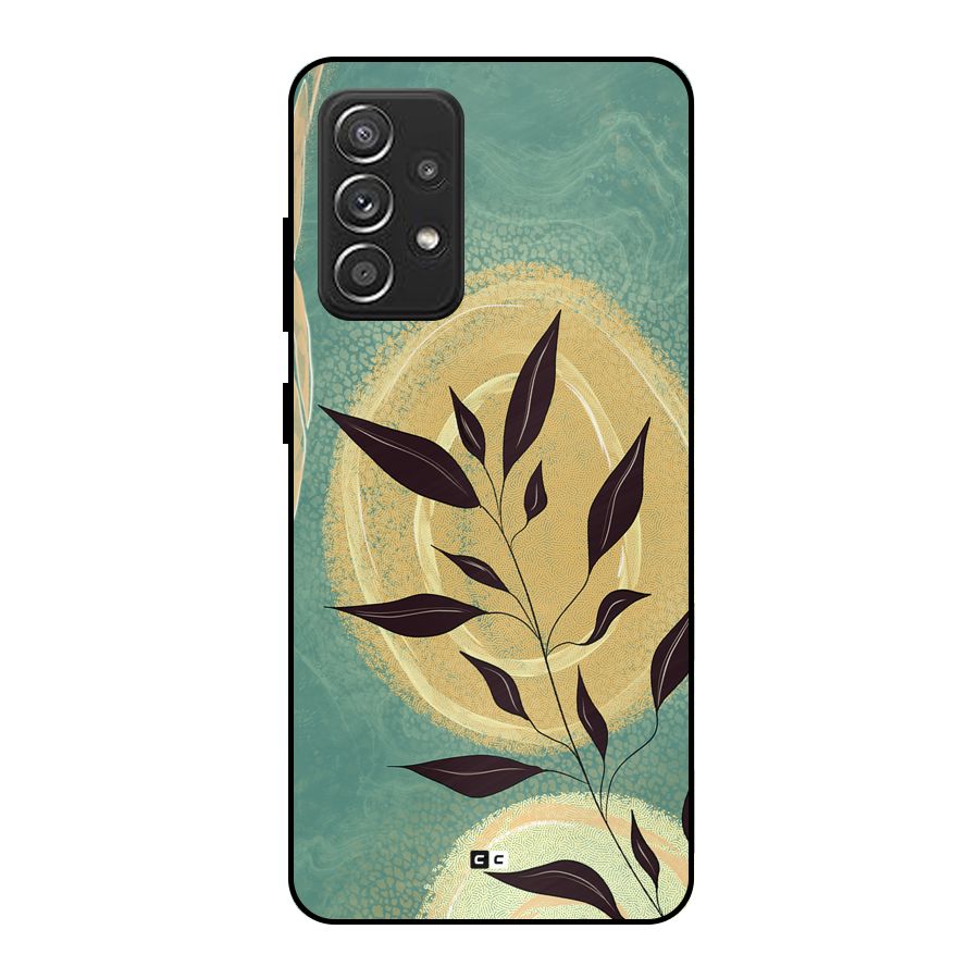 Vintage Leaf Art Metal Back Case for Galaxy A52s 5G