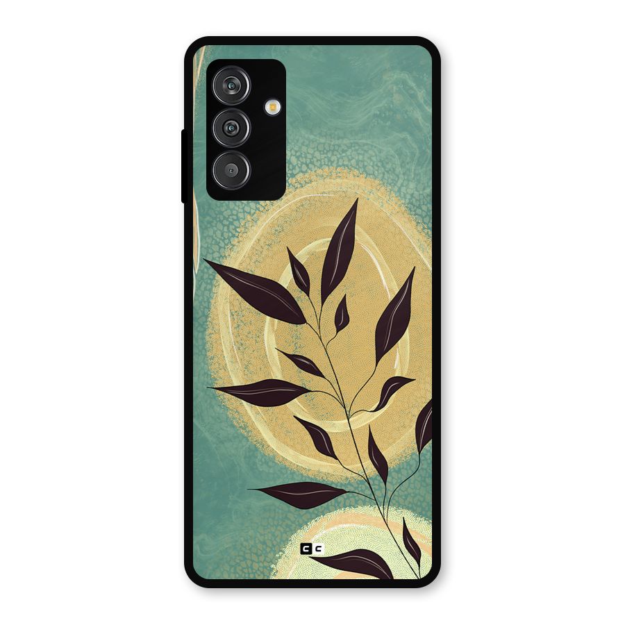 Vintage Leaf Art Metal Back Case for Galaxy F13
